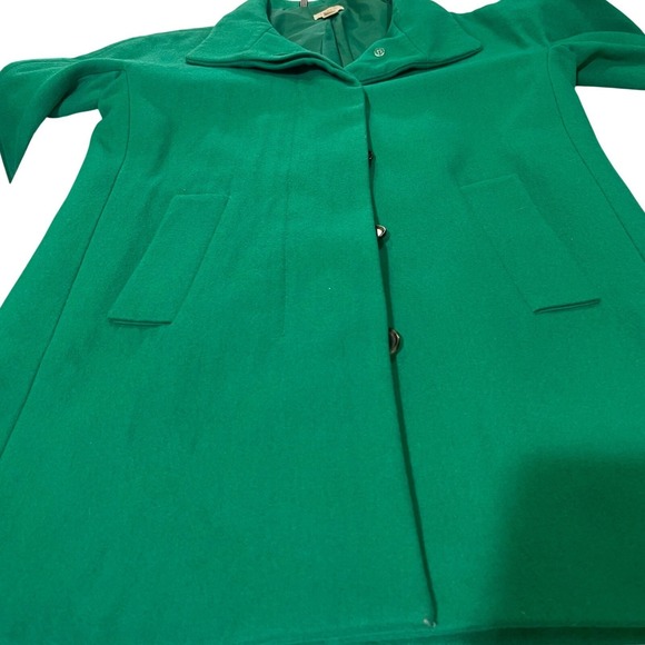 J.Crew Kelly Green Wool Coat Button Up Jacket Size 2 Holiday Gift Classic - Picture 14 of 14